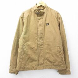 XL★古着 ティンバーランド 長袖 ジャケット メンズ 00年代 00s ワンポイントロゴ コットン 茶 内側フランネル【spe】 25nov22