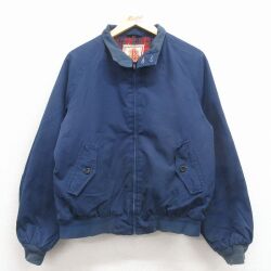 L★古着 バラクータ 長袖 ジャケット メンズ 80年代 80s ラグラン タロン 紺 内側キルティング 25nov27
