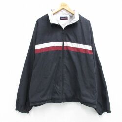 XL★古着 長袖 ジャケット メンズ 90年代 90s 大きいサイズ 黒他 25dec09