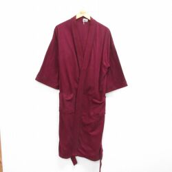 XL★古着 ピューリタン 長袖 ガウン 羽織 メンズ USA製 エンジ 25dec15