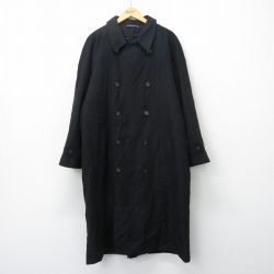 XL★古着 ラルフローレン 長袖 ブランド コート メンズ ラグラン ロング丈 黒 内側キルティング【spe】 25dec25