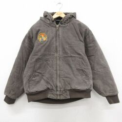 XL★古着 カベラス 長袖 ジャケット パーカー メンズ 00年代 00s Ice Storm ダック地 大きいサイズ コットン グレー系 内側キルティング【spe】 26jan09