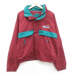 XL★古着 Dunbrooke 長袖 ジャケット メンズ 00年代 00s LARIMER ツートンカラー 大きいサイズ エンジ他 26jan09