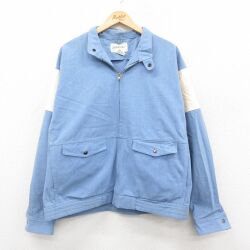 XL★古着 セントジョンズベイ 長袖 ジャケット メンズ 90年代 90s 薄紺 26jan09