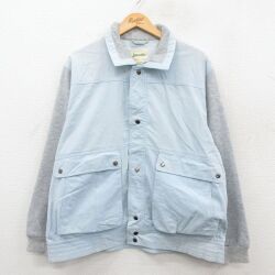 XL★古着 セントジョンズベイ 長袖 ジャケット メンズ 90年代 90s 薄紺他 26jan09