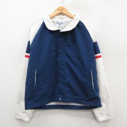 XL★古着 スポルディング 長袖 ジャケット メンズ 90年代 90s ラグラン USA製 紺他 26jan13