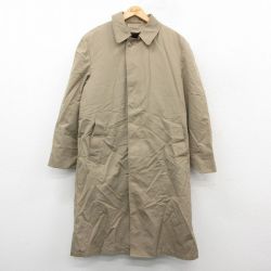 L★古着 ロンドンフォグ 長袖 ステンカラー コート メンズ 90年代 90s ロング丈 USA製 ベージュ 内側ボア 26jan30