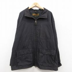 XL★古着 ティンバーランド 長袖 ジャケット メンズ 00年代 00s ワンポイントロゴ 大きいサイズ ロング丈 黒【spe】 26jan30
