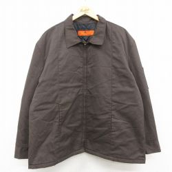 XL★古着 レッドキャップ 長袖 ワーク ジャケット メンズ 80年代 80s 大きいサイズ タロン USA製 茶 内側キルティング 26feb06
