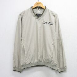XL★古着 ホロウェイ 長袖 ジャケット メンズ PINCKNEY 大きいサイズ Vネック ベージュ他 26feb10