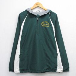 XL★古着 ホロウェイ 長袖 ハーフジップ ジャケット パーカー メンズ 90年代 90s Gators 大きいサイズ 緑他 26feb10
