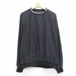 XL★古着 グレッグノーマン 長袖 ジャケット メンズ ラグラン 大きいサイズ クルーネック 黒他 26feb10