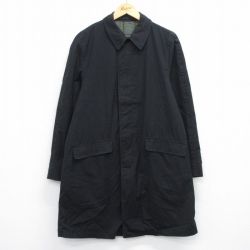 L★古着 ロンドンフォグ 長袖 ステンカラー コート メンズ 90年代 90s ロング丈 黒【spe】 26feb16