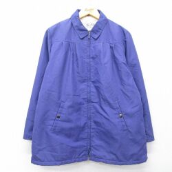 XL★古着 長袖 ジャケット メンズ 90年代 90s 大きいサイズ USA製 紫 内側ファー 26feb20