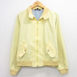 M★古着 長袖 ジャケット スイングトップ メンズ 90年代 90s ラグラン 黄 26feb25