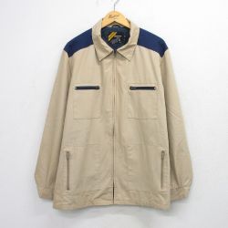 シアーズ 80s ジャケット ツートンカラー ベージュ XL | 古着