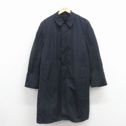 XL★古着 ペニーズ タウンクラフト 長袖 コート メンズ 70年代 70s 大きいサイズ ロング丈 紺 内側ボア【spe】 26mar09
