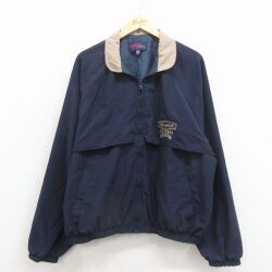 XL★古着 キングルイ 長袖 ジャケット メンズ 00年代 00s ASH ラグラン USA製 紺 26mar16