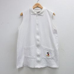 M★古着 ベスト メンズ 90年代 90s ディズニー ミッキー コットン USA製 白 26apr07