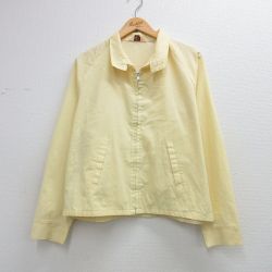 L★古着 長袖 ジャケット スイングトップ メンズ 80年代 80s ラグラン 黄 26apr07