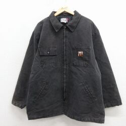 ジャケット 90s 長袖ジャケット ダック地 ブラック XL | 古着