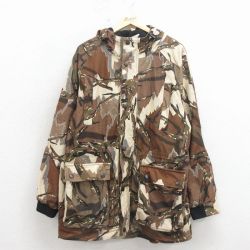 プレデターカモ 長袖ジャケット ラグラン ブラウン迷彩 XL | 古着