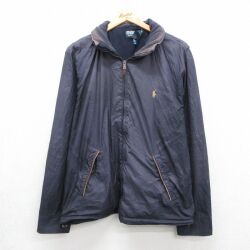 ラルフローレン 90s ジャケット ワンポイントロゴ ネイビー XL | 古着