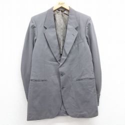 M★古着 長袖 テーラード ジャケット メンズ 90年代 90s ウール USA製 グレー ストライプ 25jan21 中古 アウター