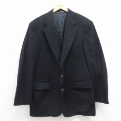 M★古着 ラルフローレン チャップス 長袖 ブランド テーラード ジャケット メンズ 90年代 90s ロング丈 ウール 黒 25nov27