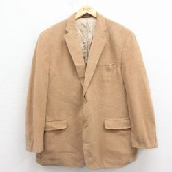 XL★古着 ラルフローレン 長袖 ブランド テーラード ジャケット メンズ キャメルヘア ベージュ 25dec15
