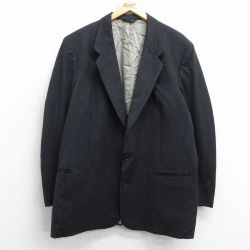 XL★古着 ピエールカルダン 長袖 ブランド テーラード ジャケット メンズ 90年代 90s ロング丈 ウール USA製 濃グレー 26jan20