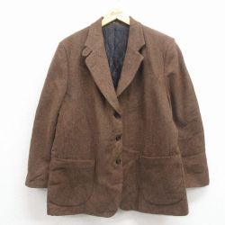 L★古着 エルエルビーン 長袖 テーラード ジャケット レディース シンサレート ウール USA製 茶他 26jan20