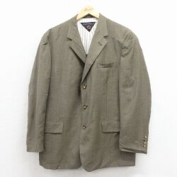 L★古着 トミーヒルフィガー 長袖 ブランド テーラード ジャケット スーツ メンズ 90年代 90s USA製 茶他【spe】 26jan23