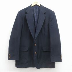 L★古着 HAGGAR 長袖 テーラード ジャケット メンズ 90年代 90s USA製 紺 26jan23