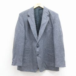 L★古着 HAGGAR 長袖 テーラード ジャケット メンズ 90年代 90s ヒジ当てスエード使用 USA製 グレー 26jan23