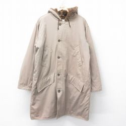 XL★古着 エルエルビーン LLBEAN 長袖 ビンテージ コート パーカー メンズ 70年代 70s 大きいサイズ ロング丈 タロン ベージュ カーキ 内側ボア 【spe】 25oct21 中古 アウター