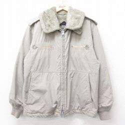 XL★古着 マイティーマック 長袖 ビンテージ ジャケット メンズ 70年代 70s タロン グレー 内側ボア 25oct21 中古 アウター ジャンパー ブルゾン