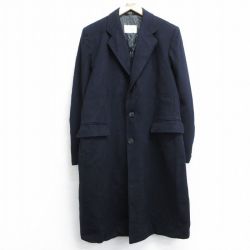 【50%OFF】L★古着 ピエールカルダン pierre cardin 長袖 ウール コート メンズ 90年代 90s ロング丈 USA製 紺 ネイビー 25jan24 中古 アウター