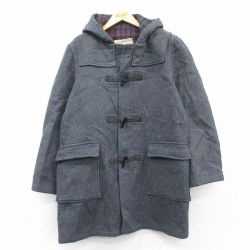 【50%OFF】L★古着 長袖 ウール ダッフル コート パーカー メンズ 90年代 90s ロング丈 グレー系 【spe】 25feb04 中古 アウター