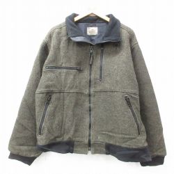 【50%OFF】XL★古着 長袖 ウール ジャケット メンズ 90年代 90s Autumnwood 大きいサイズ USA製 濃緑 グリーン 25feb19 中古 アウター