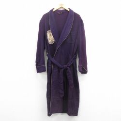 XL★古着 長袖 ビンテージ ウール ガウン メンズ 60年代 60s ロング丈 紫 パープル 25oct08 中古 アウター