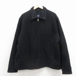 XL★古着 ギャップ GAP 長袖 ウール ジャケット メンズ 00年代 00s 黒 内側キルティング 25nov18