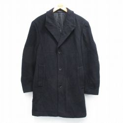 L★古着 カルバンクライン 長袖 ブランド ウール コート メンズ 黒 25nov18
