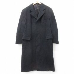 L★古着 ラルフローレン 長袖 ブランド ウール コート メンズ 90年代 90s ロング丈 USA製 黒【spe】 25nov21