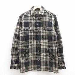 M★古着 ウールリッチ 長袖 ウール ジャケット コート メンズ ロング丈 黒他 25dec01