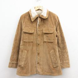 L★古着 WILLIAM BARRY 長袖 コーデュロイ ジャケット メンズ 80年代 80s USA製 茶 内側ボア 25dec03