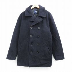 【20%OFF】ギャップ 00s ピーコート 内側キルティング ネイビー XL | 古着