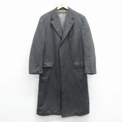 M★古着 ブルックスブラザーズ 長袖 ウール コート メンズ 90年代 90s ロング丈 ツイード USA製 グレー他【spe】 26jan08