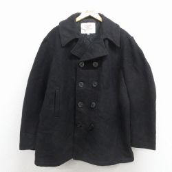 【20%OFF】ピーコート 90s ミリタリーウールピーコート ブラック XL | 古着
