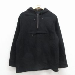 L★古着 長袖 ビンテージ ウール ジャケット パーカー メンズ 60年代 60s 黒 26jan08
